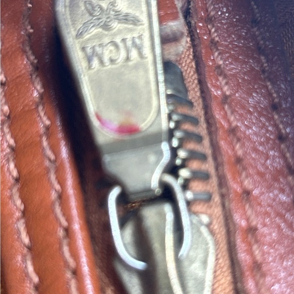 MCM VISETOS Boston bag cognac colored leather - Picture 8 of 9